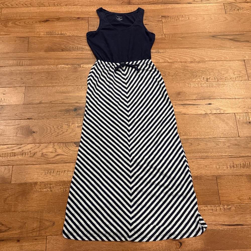 Sonoma Life + Style Sleeveless Blue and Gray Maxi Dress - Size XS